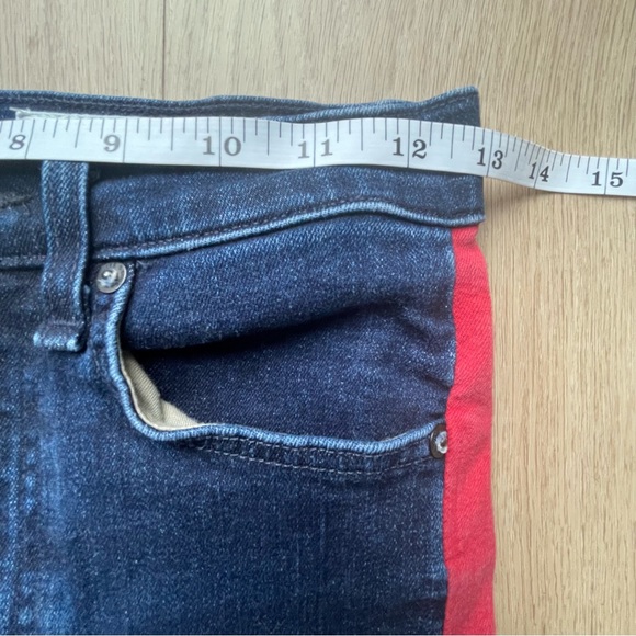 Rag and Bone Mazie High Rise Jeans with red stripe, size 27 - Picture 3 of 8